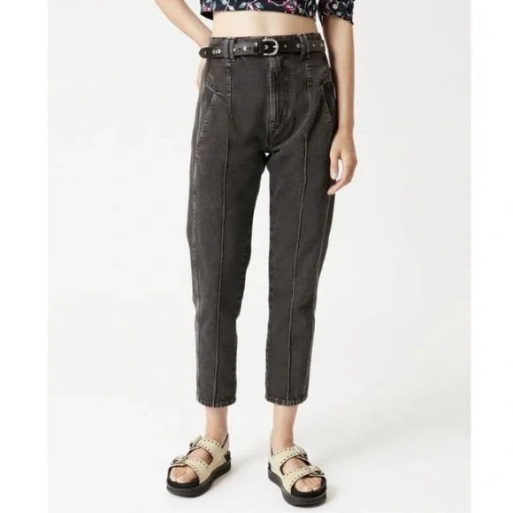 isabel marant tilly straight leg jeans‎ washed black size 34